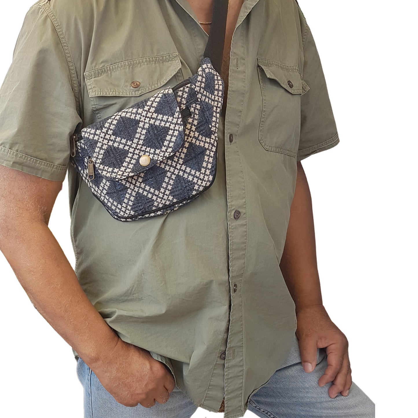 Copy of Cross body fanny pack. Shoulder sling pocket belt. Adjusts to 48 inches. Keep your gear safe and sound: wallet, cell phone. Gender neutral.