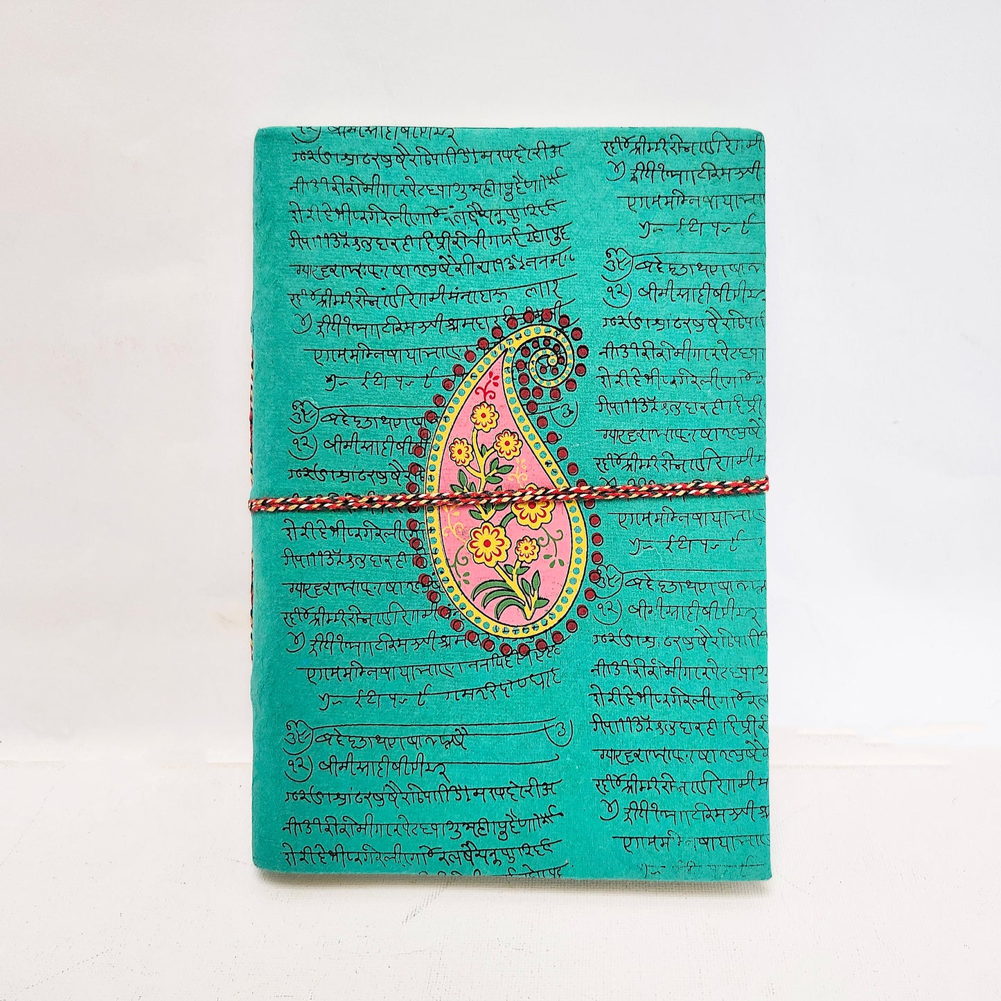 Turquoise & Pink Paisley Journal 8 by 6 inches.