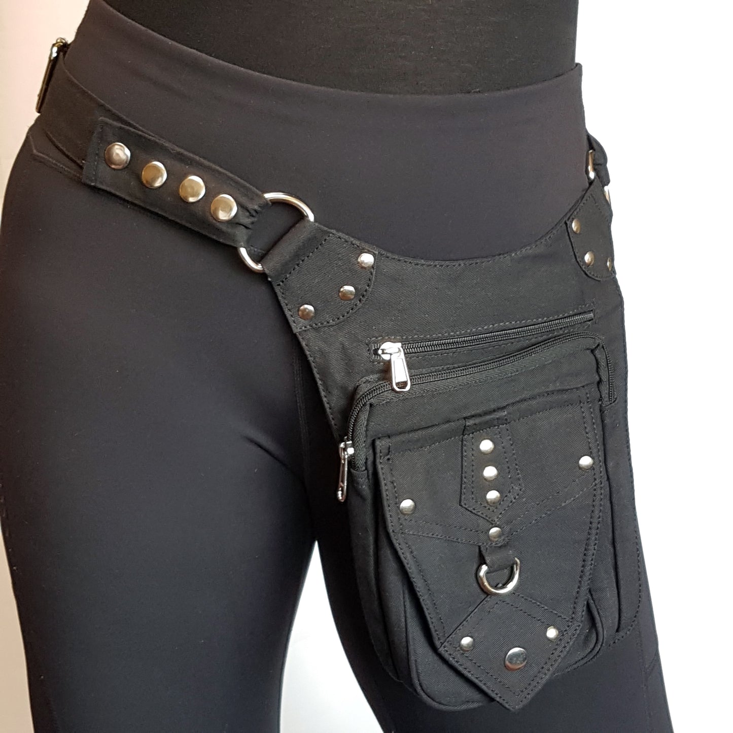 Utility Pocket Hip Belt Adjustable to 48 inches. Removeable Leg Strap.