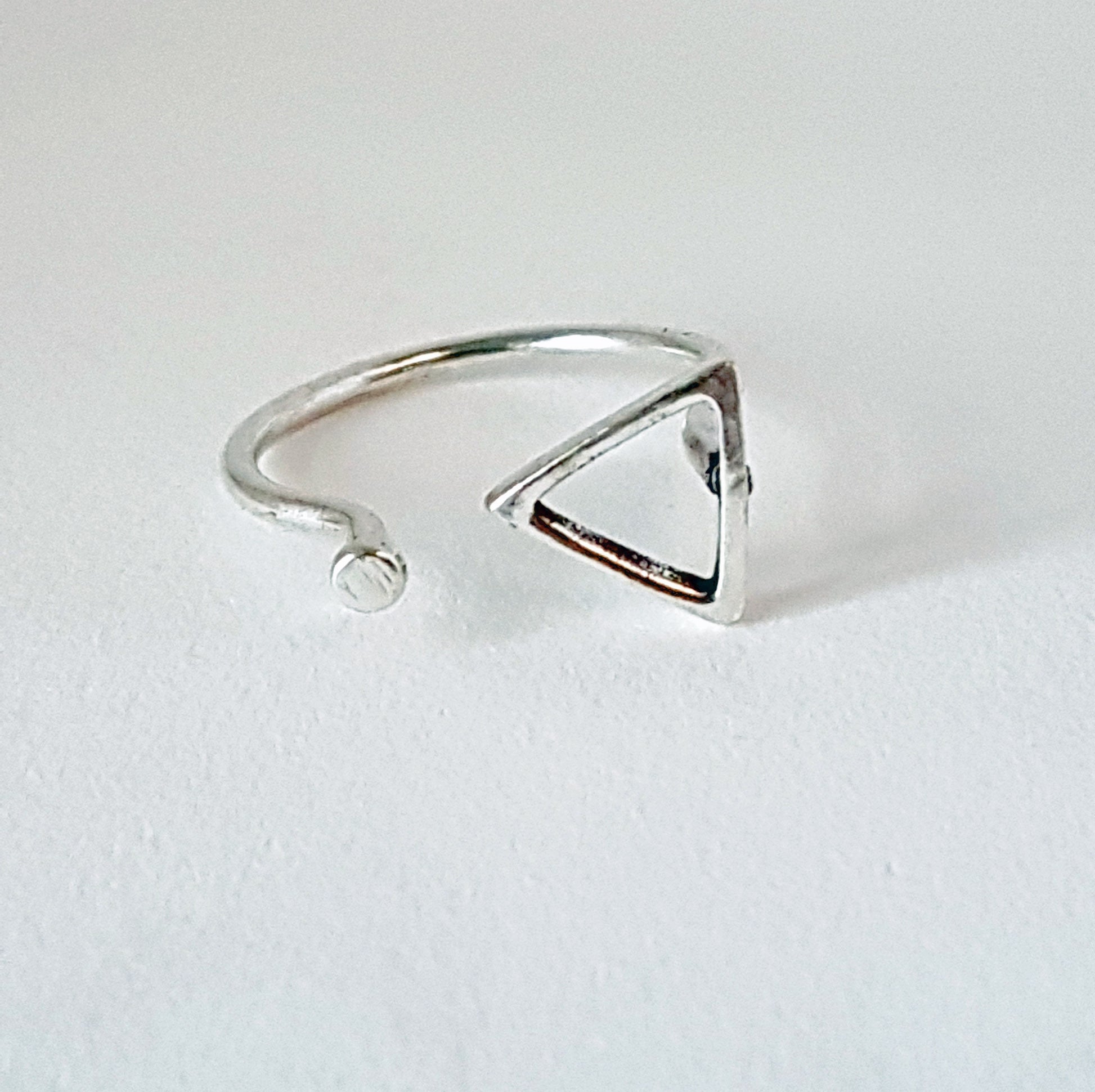 Dainty silver rings set of 5. Adjustable sizes Celtic design. Sun moon square triangle maze. Wear on thumb & all fingers or as knuckle ring. - Vintage India Ca