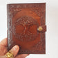 Leather bound journal with a hand embossed Celtic Tree cover design.