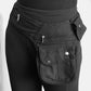 Black Utility Pocket Hip Belt. Adjusts to 48 inches. 6 pocket design.