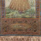 Vintage Hand Painted Original Pichwai Art on Silk Canvas. Boy with Falcon. Mughal Court Style.  Rare Collectible. One of a Kind Unframed.