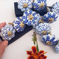 Set of 12 Delft blue & white cupboard knobs, ceramic hand painted.