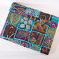 Livre d'or de journal patchwork violet turquoise XL. Couverture rigide reliée en tissu.