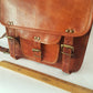 Leather Messenger Shoulder Bag 9 by 11 inches