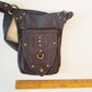Utility festival belt. Unisex design gray waist-hip-bum bag. Convertible as cross body shoulder bag. 5 pockets- 3 zip. Adjustable to 48 inches.