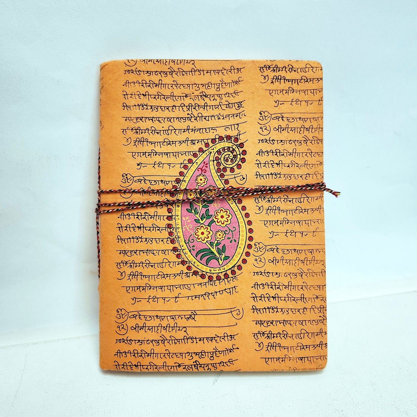 Orange & Pink Paisley Journal 8 by 6 inches.