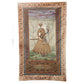 Vintage Hand Painted Original Pichwai Art on Silk Canvas. Boy with Falcon. Mughal Court Style.  Rare Collectible. One of a Kind Unframed.