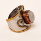 Silver Artisan Handmade Moonstone Ring. Adjustable Fit.