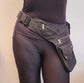 Utility festival belt in black,army green, blue. Unisex travel & shopping money belt.  Adjustable to 48 inches. 6 pockets-4 zip, 2 cargo . Handy coin pouch.