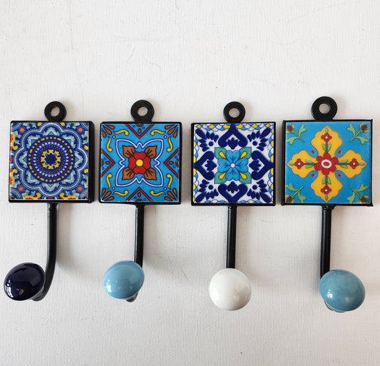 4 crochets de manteau-crochets de tasse-crochets de serviette-collection de décoration intérieure Botanica peinte à la main. Crochets muraux pour cuisine, chambre, salle de bain. 2 par 5 pouces.