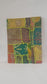 Livre d'or de journal patchwork vert et or XL. Couverture rigide reliée en tissu.