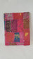 Fuchsia & red patchwork journal guest book XL. Fabric bound hardcover.