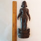 Vintage tribal India bommai statue in black ebony wood.  Feminine energy of Shakti. Woman power. Rare collectible  11 inches high by 4 inches wide.