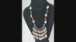 Tribal gypsy necklace natural cowrie shells and translucent hand blown glass beads adjustable length drawstring cord 25-35 inch length