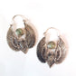 Silver scarab earrings with semi precious stones. Esoteric earrings . Gothic steampunk jewelry. Gold or silver metal with choice of stone. - Vintage India Ca